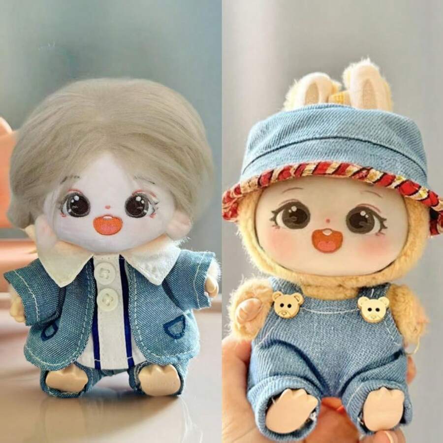 4-teiliges Kleidungsset Für 17cm Plüsch-Figuren - Hut, Overall & Brille