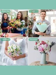 1/2pcs Plastic Flower Bouquet Holder, Bridal Bouquet Supports, Modern Wedding Flower Bouquet Holder, DIY FlowerArrangement Props For Valentine's, Wedding, New Year, Mother'S Day, Birthday Parties, Celebration Floral Decor Accessories - Multicolor - View 4