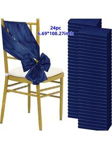 8/12/16/24 chiếc Dây thắt ghế vàng hồng, 6,69*108,27 inch, Thích hợp cho đám cưới, tiệc tùng, tiệc chiêu đãi, sinh nhật, tiệc chiêu đãi, trang trí ghế sự kiện khách sạn - màu đặc - Xem 45