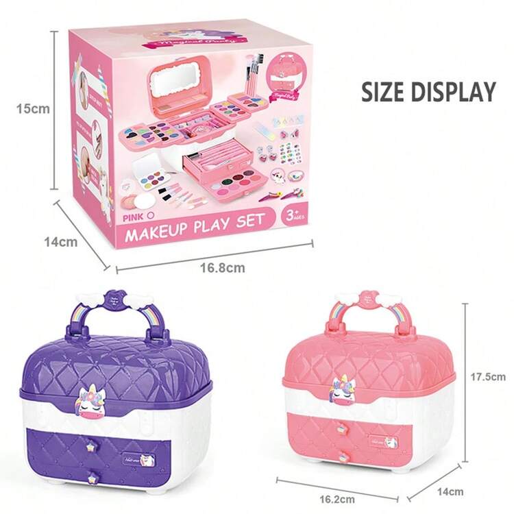 1pc Princess Makeup Set Gift Box For Girls, Children's Makeup Perform Pretend Play Vanity Set With Lipstick, Eyeshadow, Blush - BJZC-061 Makeup - View 9