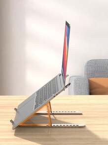 Adjustable 10-Level Aluminum Alloy Laptop/Phone/Tablet Stand, Foldable Cooling Riser Holder Portable Notebook Stand