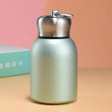 1pc 300ml Stainless Steel Cute Mug, Mini Portable Vacuum Cup, Student Water Bottle Back To School - Multicolor - View 10