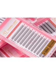 12 Rows 228PCS Premium A Shaped Spike Manga Clusters DIY Tail False Eyelashes 0.07 J D Curl 8-15mm Bottom Lash 6 7mm Natural Look Wispy Anime Cosplay Asian Style Individual False Eyelashes Extensions For Daily,Party,Makeup Tool