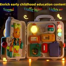 Toddler Toys For 1-2 Year Old Boy, Musical Montessori Busy Board, Early Educational Toy For Toddlers 1-3, Motor Skills Developmental Toy For 12-18 Month Age, Birthday Gift For 1+ Year Old Boy Girl