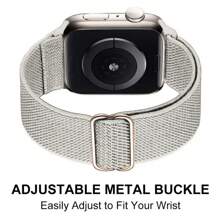 CTPOR 1pc Nylon Stretch Band Buckle Loop Sport Strap Compatible With Watch Band Compatible With Apple Watch Strap 38mm 40mm 41mm 42mm 44mm 45mm 49mm, Soft Silicone Waterproof Strap Compatible With Watch Strap Compatible With Apple Watch Series Ultra 8 7 6 5 4 3 2 1 SE Women Men Parts Replacement