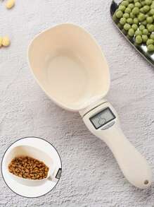 1pc Pet Food Scoop, Electric Dog/Cat Food Scale With Detachable Measuring Cup And LED Display, Pet Food Weighing Scale