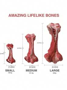 New Interactive Pet Dog Chewing Toy, Realistic Rubber Chew Bone Teething Toys, Suitable For All Dogs - Multicolor - View 13