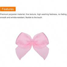 50PCs Mini Ribbon Bow 1 "Mini Fabric Satin Ribbon Flower Bows For Craft DIY Sewing Wedding Birthday Party Red - 粉色 - 查看 5