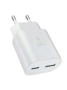 Chargeur USB-C, charge rapide 25W à double port USB-C, avec un câble de charge rapide USB/USB-C vers Type-C de 60W, d'une longueur de 3,3 pi/100 cm, compatible avec la série iPhone 16/15, câble de charge, certifié CE et RoHS, avec ports USB-C et USB-A, pour iPhone 16, 16e, 16 Pro, 15, compatible avec Samsung S25, S24, S23