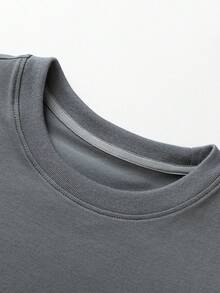 mini bala 男童女童T恤夏季防汗宝宝清凉抗菌短袖T恤 - 深灰 - 查看 6