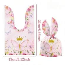 30 件/套粉色和紫色兔耳糖果巧克力礼品袋，婴儿洗礼袋，适用于性别揭晓派对、婴儿洗礼、婚礼、洗礼、生日派对、蝴蝶主题派对装饰 - 彩色 - 查看 12