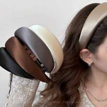 Aro de pelo de raso y esponja versátil y elegante para mujeres, nueva diadema de corona alta de 2025 con accesorios de lavado facial, diadema, aro de pelo
