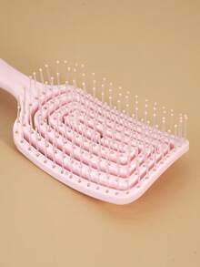 2 件套顺发梳套装，丰盈顺发梳，方形/椭圆形镂空梳子带手柄，男女儿童顺发梳，独特螺旋发刷，快速吹干和造型，蓬松高颅顶