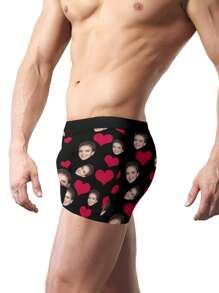 Custom Boxers Briefs For Men – Personalized Long Underwear With Face And Heart Design – Funny, Cute Valentine's Day Gift For Husband, Boyfriend, Or Him – Unique Customized Photo Underwear For Anniversary, Birthday, Or Holiday,Dawg,Colorful,Cute,Adorable,Contracted,Funny,Custom,Unique,Customized,Personalized,Ideal Gifts For Him,Ideal Gifts For Her,Boyfriend,Girlfriend,Family,Friends,Her