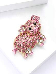 Spilla fashion a forma di maialino rosa carino per donna, accessorio spilla a forma di animale per vestiti, abiti, adatto per feste e banchetti, come regalo