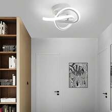 OYAJIA Modern LED Ceiling Lights, 24W Creative Flower Shape Balcony Aisle Home Corridor Porch Ceiling Lights Cloakroom Lamp, Cool White 6000K Ceiling Chandelier,White - 白色 - 查看 3
