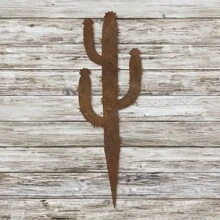 1 Stück rostiges Metall Kaktus Kaktus Gartenkunst - Vintage Wüstengarten Stecker für Outdoor-Dekoration, perfekt für Blumentöpfe, Wiesen, Rasenflächen und Muttertagsgeschenke, Kaktus-Dekoration