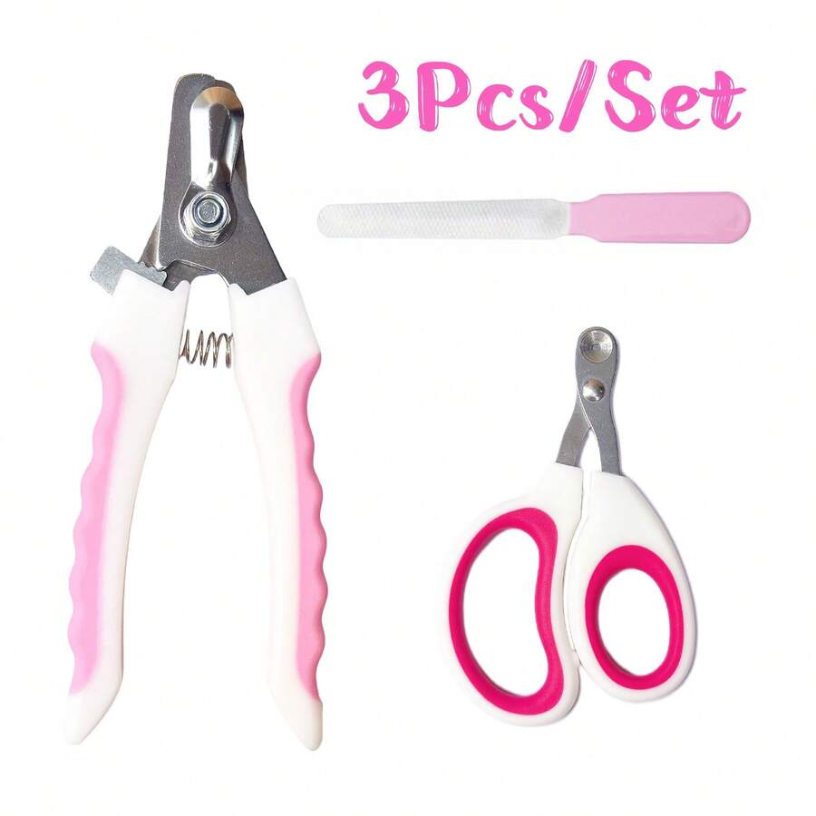 Professional Pet Nail Clippers, With Protective Device To Prevent Over-Trimming, Suitable For Medium To Large Dogs And Cats, Includes Nail File - A - View 1