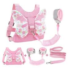 Brazalete de seguridad de 3 en 1 para bebé: correa, cinturón y correa de muñeca anti-pérdida, cinturón de seguridad para niños, suministros de caminata para niños y niñas - Multicolor - Ver 2