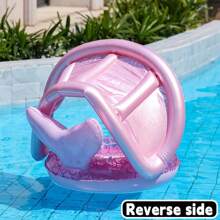 Pink Mermaid Tail Inflatable Swim Ring For - Durable PVC, Fun Pool Toy With Fish-Scale Design, Perfect For Youngsters' Water Play And Pool Time