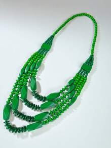 2025 New Handmade Beaded Multi-Layer Necklace, Bohemian European And American Fashion Retro Style Versatile