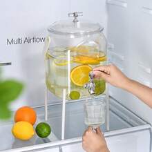 1pc Cold Water Dispenser With Faucet, Beverage Bucket Without Stand, Lemon Water/Tea Bucket, Juice Jar, Boxed Delivery, Non-Deformable