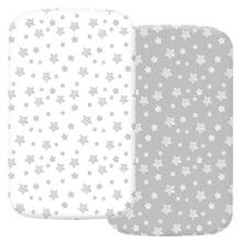 Bedside Bassinet Sheets For Baby Boys Girls, Compatible With Mika Micky, Baby Delight, Dream On Me, AMKE And Other Bassinet Mattress Pads Size Between 17-21 In Width, 29-33 In Length, And 1.5-4 In Thick