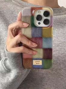 Plaid Painted High-End Chic New Feather Tulle Silver Simple Fashion Phone Case Suitable For IPhone16/IPhone16 PROMAX/IPhone15, Paint IPhone15 Promax Apple P13 Phone Case P14 Women P11 Soft Shell P12 Anti-Drop XS.XR /78P.78GES2 A14/A15 S23U/A50 A12 A32 A52 A72 A51 A21S A13 A14 S22 Ultra S23 A33 A53 S20FE 13/ 15 Phone Case Protective Cover Waterproof Shockproof Scratch Resistant