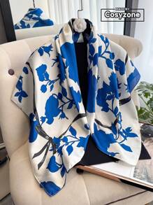 1 Stück Eleganter Blume Muster Bandana Schal 90cm für Damen, geeignet als Schal, Haarband, Stirnband, zum Schutz vor Wind und Sonne Outdoor, perfekt um Ihren Look zu dekorieren, für lässige und modische Streetwear-Outings