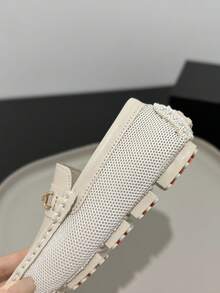 Kids Business Casual Loafers, 2025 New Knitted Breathable Lightweight Fashion Moccasins - Beige - View 9