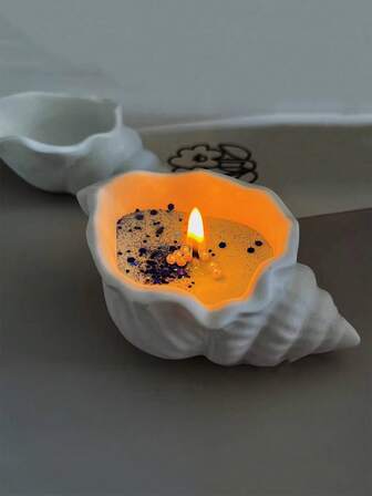 DIY Conch Shaped Aromatherapy Candle Mold Handmade Plaster Epoxy Resin Dropping Jewelry Storage Box Mold Gypsum Clay Candle Container Mold Succulent Flowerpot Concrete Mold Home Decoration Ornament Gift