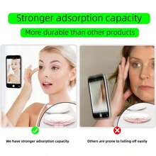 2pcs/4pcs Double-Sided Silicone Phone Holder Suction Cup A Must-Have For Travel, Suction Cup Phone Mount, Silicone Suction Phone Case Adhesive Sticky Phone Grip Hands - Free Phone Grip Silicone Sucker Phone Holder Pad Compatible With IPhone & Android.Travel Essentials Silicone Suction Phone Case Mount Applicable Scenes: Gym, Dancing, Makeup, Video Conferencing, Bathroom Shooting Fixed Bracket, Gift For Friends And Teachers