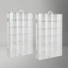 Dice Storage Box Each 24 Grids Polyhedral Dice Organizer With Removable Dividers Holding