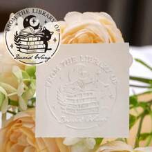 1pc Personalized Stainless Steel Embossing Stamp, Customizable Rectangle Shape For Books, Library, Office, Envelopes, Napkins, Handmade Gifts, Wedding Invitations, Birthday Presents,Back To School,School Supplies