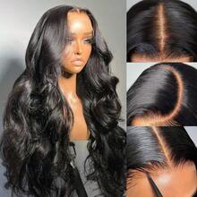 bling hair 13x6 13x4 Body Wave Lace Front Wigs Human Hair Pre Plucked HD Transparent Lace Frontal Wigs Human Hair 180% Density Glueless 6x4 9x6 Body Wave Glueless Wigs Human Wigs With Baby Hair For Women - Natural Black - View 4