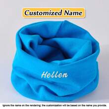 [Customized Product] 1pc Children Snood, Elastic Turtleneck Scarf, Colorful Soft Windproof Warm Scarf For Outdoor Activities, Customized Embroidered Name, & New Year Holiday Gift