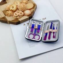 1 Set Stainless Steel Set - Modern Style Nail Clipper Set, Suitable For Travel And Beauty Care - Beauty Tools With Straight Blades, Nail Files, Scissors.