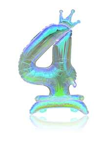 1pc 42-Inch Colorful Crown Shape Foil Number Balloon Suitable For Birthday Party Any Age, Birthday Party, Anniversary, Wedding, Graduation Ceremony, Celebration Decoration, 1pc Happy Birthday Balloon