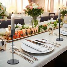 Black Candlestick Holders For Taper Candles Set Of 3 Metal Tapered Candle Holders Tall Candle Sticks Holder Dr For Wedding Dinning Party Anniversary Fits 3 4 Inch Thick Candle - Black-setof3 - View 5