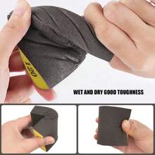 6 unids/set (60 80 120 180 240 320) esponjas de lijado de bloque de lijado de grano medio grueso para paneles de yeso de madera esponja de papel de lija de Metal KKN1 - 1 - Ver 5