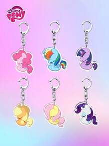 MY LITTLE PONY 1/6 Stück Anhänger Cartoon Anhänger Acryl Schlüsselanhänger Geschenk Ins Anhänger Schmuck, hochwertig, Anhänger Schlüsselanhänger, süßer Acryl, Acryl Schlüsselanhänger, Tasche Anhänger kleines Geschenk, Cartoon kleines Geschenk, Auto Schlüsselanhänger Dekorationen, kleines Geschenk, viele verschiedene Muster erhältlich