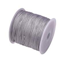 Corda de nylon de 50 m/rolo, tamanho 72, 0,8 mm, fio de nylon para tecelagem artesanal, para fabricação de joias, miçangas, acessórios para cordão de borla