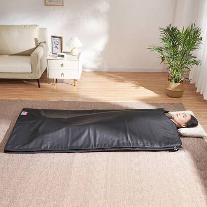Sauna Blanket For Detoxification, Portable Far Infrared Sauna For Home Relaxation, 1-6 Level Adjustable Temprature Rannge 95-185℉, 1-60 Minutes Timer, Far Infrared Carbon Heating Sauna Bag