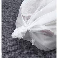 30 Pcs Shoe Drying Accessories White Shoes  Bag Non-Woven Sunscreen Moisture-Proof Shoe Bag Mildew Proof Dust Bag Shoe Storage Belt Drawstring