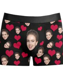 Custom Boxers Briefs For Men – Personalized Long Underwear With Face And Heart Design – Funny, Cute Valentine's Day Gift For Husband, Boyfriend, Or Him – Unique Customized Photo Underwear For Anniversary, Birthday, Or Holiday,Dawg,Colorful,Cute,Adorable,Contracted,Funny,Custom,Unique,Customized,Personalized,Ideal Gifts For Him,Ideal Gifts For Her,Boyfriend,Girlfriend,Family,Friends,Her