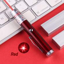 1pc Green Or Red Mini Pocket Laser Pointer, High Power Handheld Compact USB Chargeable Flashlight Laser Beam, Suitable For Outdoor Camping Fishing Presentation Travel Cat Toys