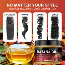 Buy One Get One Free 4.3oz Batana Hair Oil, Pure Honduran Batana Fruit Extract Vegetable Oil, Helps To Strengthen Hair Roots, Eliminate Split Ends, Long-Lasting Anti-Frizz, Light And Non-Greasy Texture, Nourishes Hair, Improves Curls, Makes Hair Thicker, Tougher And Healthier. Unisex
