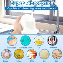 10 Pack Pool Oil Absorbing Sponge, Pool Scum Absorber, Octopus Oil Scum Absorbing, Scum Absorbing Filter Sponge, Pool Accessories For Hot Tub Swimming Pool And Spa (White)