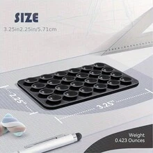 4入矽膠吸盤手機支架，防水黏貼式安裝，適用於大多數手機，通用自拍與錄影手機環支架，附強效黏著安裝配件 - 彩色 - 查看 6
