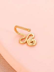 1 件简约女士鼻环，适合日常佩戴、社交、聚会、音乐节、送给女朋友和最好的朋友的礼物 - 金黃色 - 查看 4